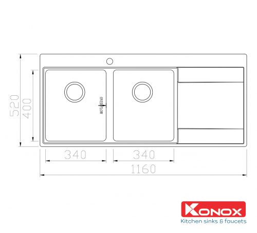 Chậu rửa bát Topmount Sink Unico 11652